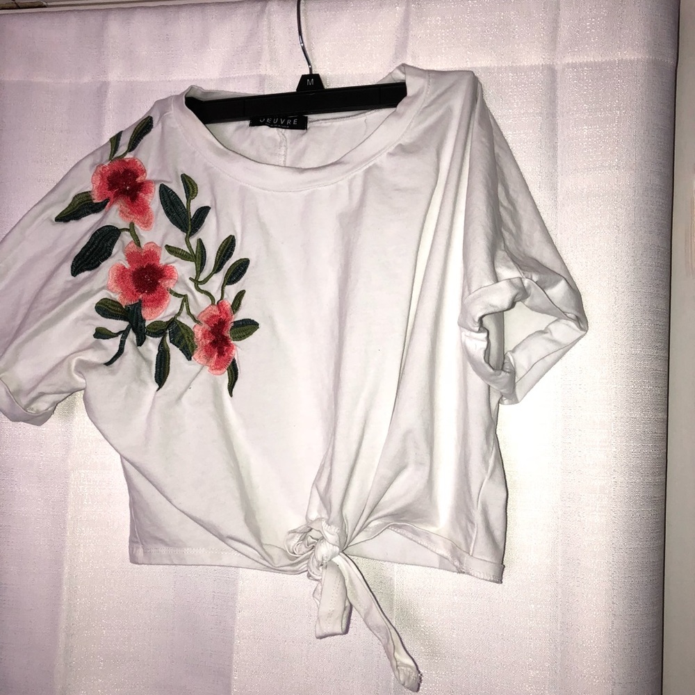 White crop top